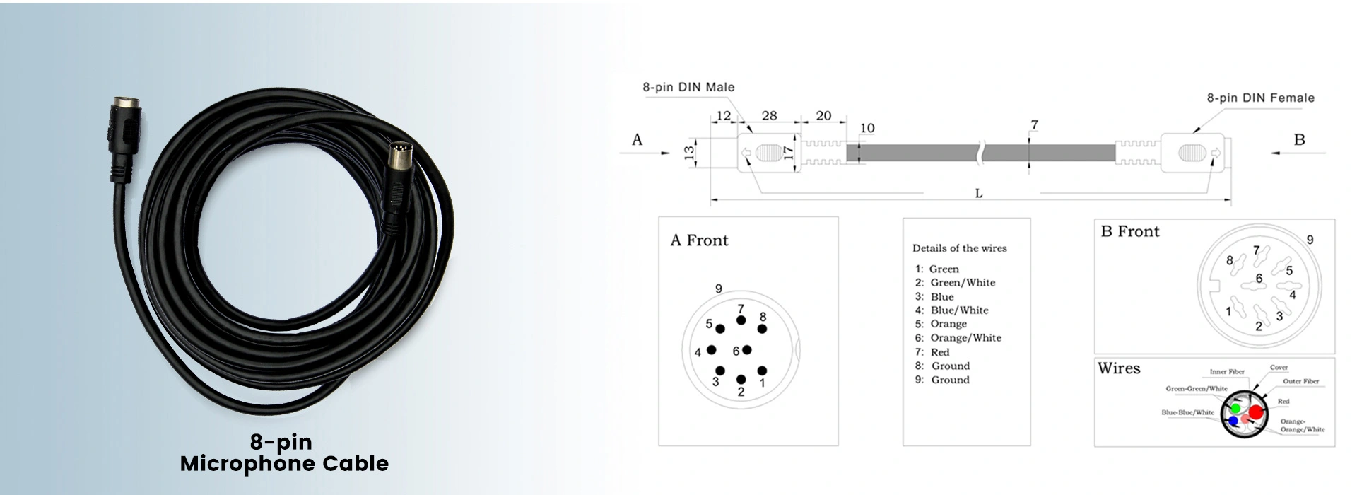 سلسلة مؤتمرات D62 سلك dcin 8-pin (، m)