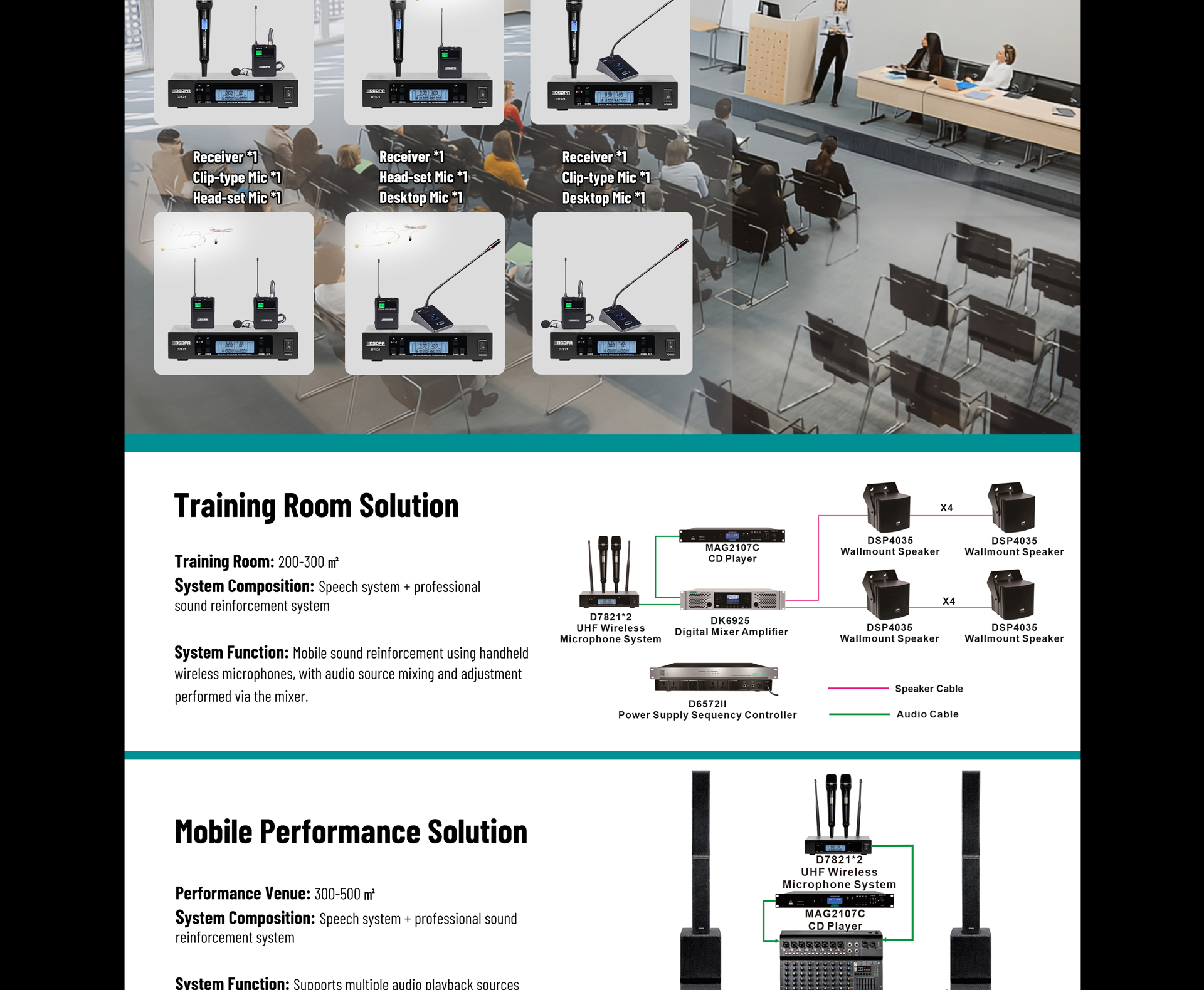 تنوع حقيقي UHF نظام ميكروفون لاسلكي