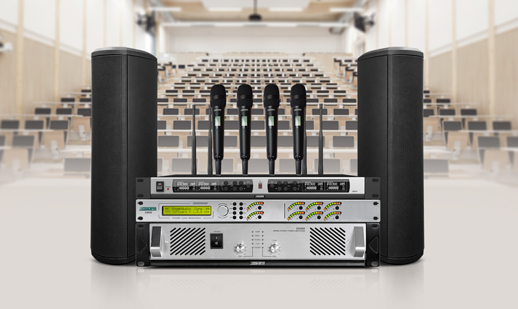 D8826 Pro Audio Processor + DSP3130 Series Conference column Speaker Solution for Medium-sized Report Hall - 翻译中...