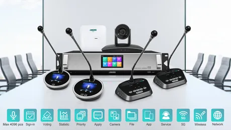 5G Wireless Conference System Solution for Small and Medium-Sized Conference Rooms D7101 D7341 - 翻译中...