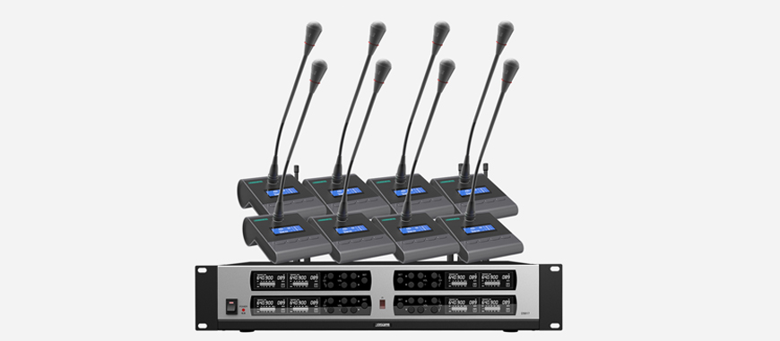 True Diversity UHF Wireless Microphone System (8 rechargable desktop mic) - 翻译中...