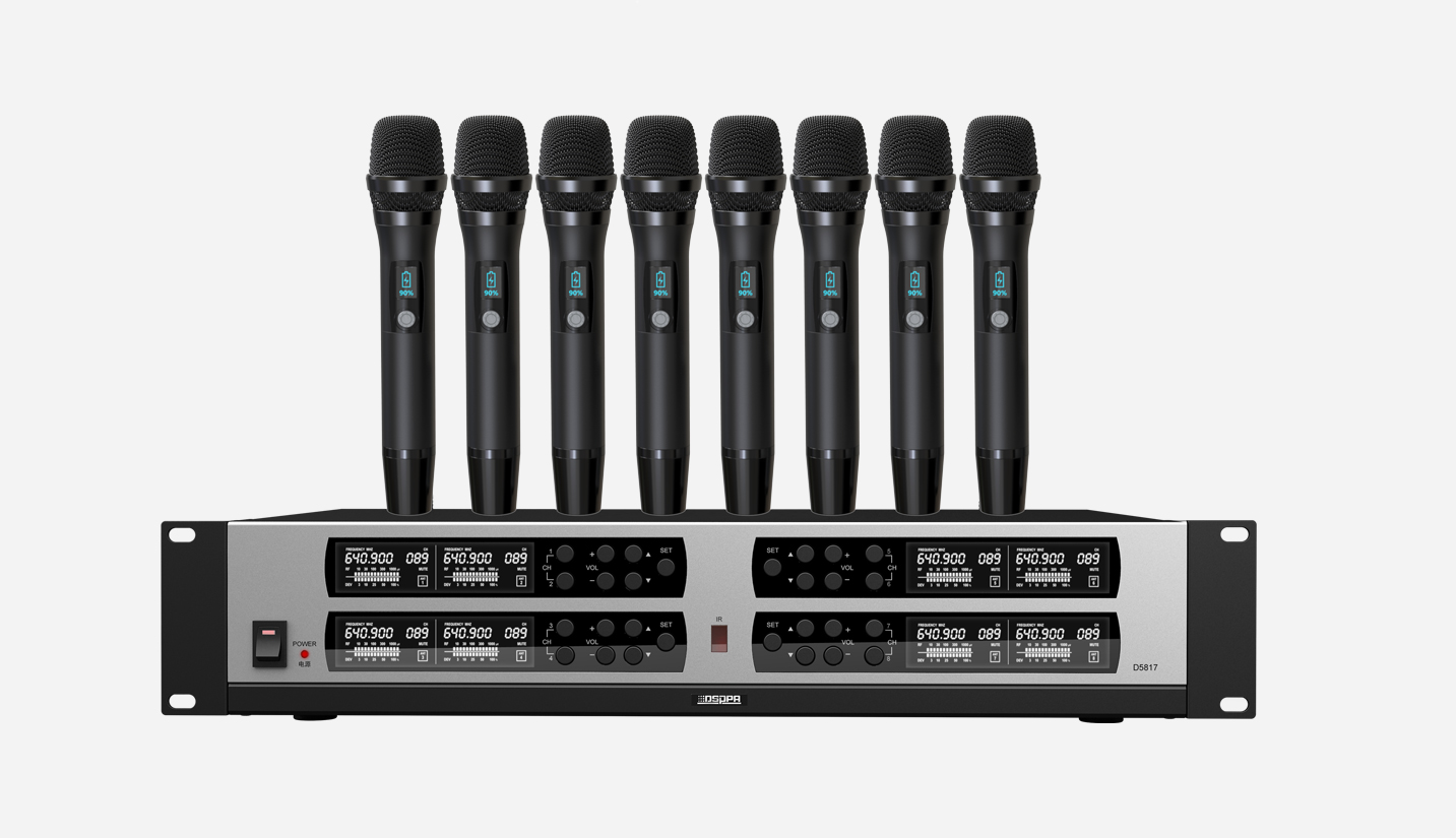 True Diversity UHF Wireless Microphone System (8 rechargable hand-held mic) - 翻译中...