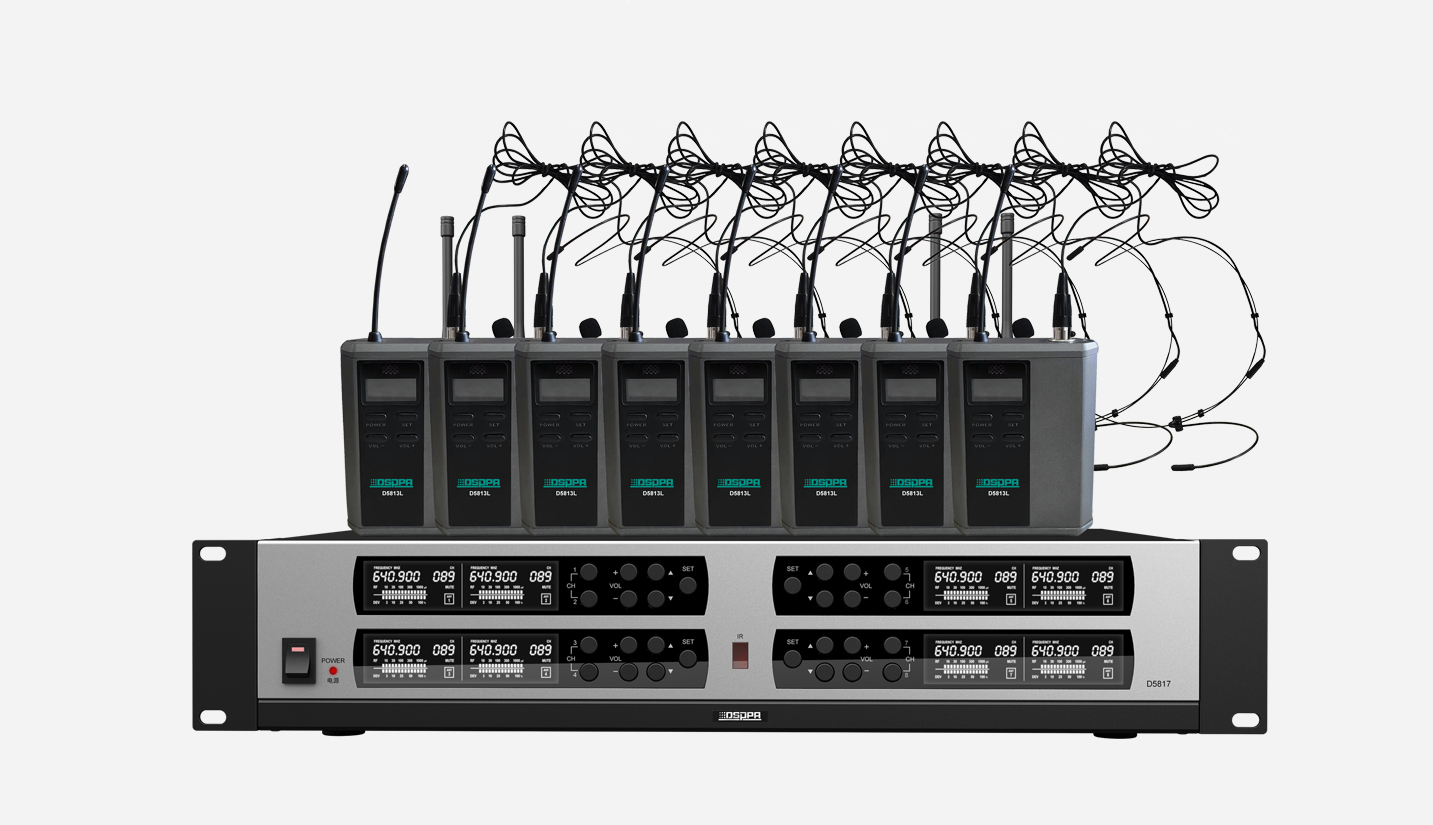 True Diversity UHF Wireless Microphone System (8 rechargable head-set mic) - 翻译中...