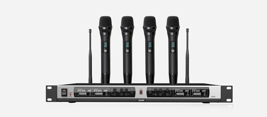 True Diversity UHF Wireless Microphone System (4 rechargable hand-held mic) - 翻译中...