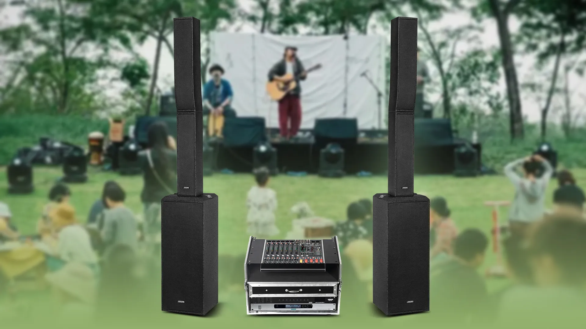 Professional Mobile Audio System Solution for Outdoor Performances D5501C+DSP1280F - 翻译中...