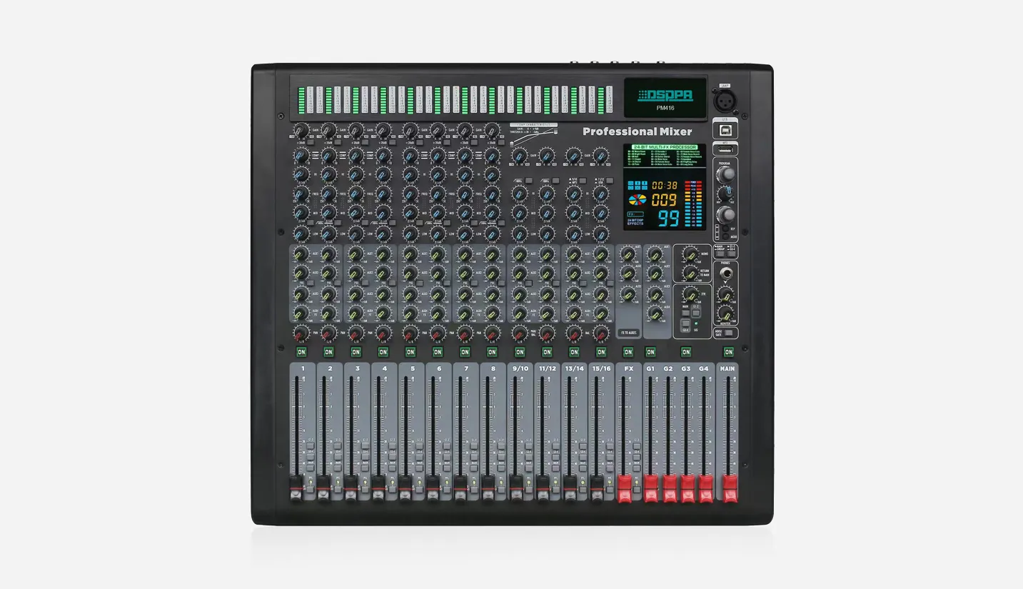 16-Channel 4-Group Bus Mixing Console - 翻译中...
