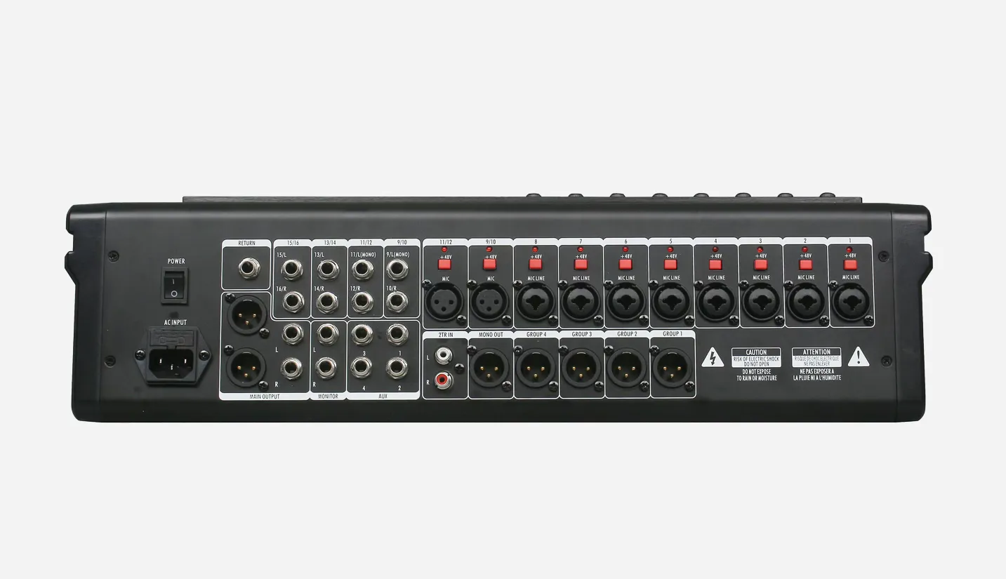 16-Channel 4-Group Bus Mixing Console - 翻译中...